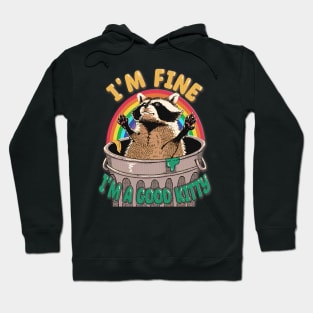 lets eat trash and get hit by a car good kitty Hoodie